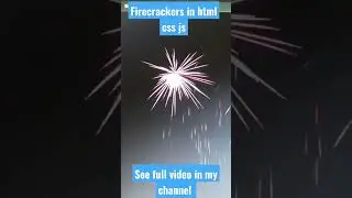 Firecrackers 🧨 in html css #animation #cssanimation