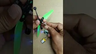 Turning a Drone Motor into a Mini Helicopter with Dual Wing Propeller #tech #diy #drone
