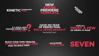 Kinetic Typography Titles Premiere Pro Templates