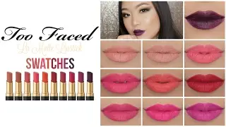 Свотчи помады Too Faced La Matte