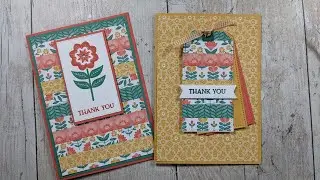 Making cards from scraps of paper - using Sweet Symmetry from Stampin' Up!