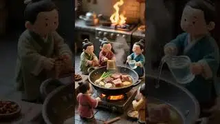 Tasting Roujiamo in a miniature scene is like travelin#美食AI#miniaturescene #Lilliput #roujiamo