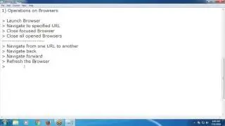 Web Elements, Element Locators and Operations