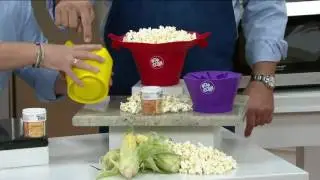 Chef'n Steam Release Microwave Popcorn Popper with Seasonings on QVC