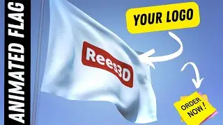🚩Flag Animation with Your Logo - Order Now! Rees3D.com
