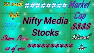 NIFTY MEDIA STOCKS||NIFTY MEDIA SECTOR/#POWEROFPATTRADING #NIFTYMEDIA52WEELHIGH/#niftymedia52weeklow