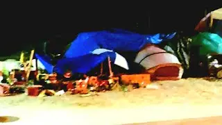 Update 3 AM LA  sanitation and LAPD Homeless encampment enforcement at Venice Beach
