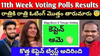 Bigg boss 9 telugu 11th week voting polls results |New Captain Updates |