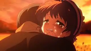 Clannad Heartbreak: Unforgettable Sunflower Field Scene - Emotional Anime Moment