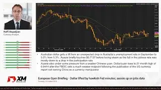 Forex News: 18/10/2018 - Dollar lifted by hawkish Fed minutes; aussie up on jobs data