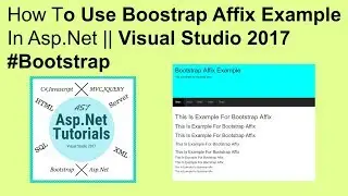 How to use bootstrap affix in asp.net || visual studio 2017 
