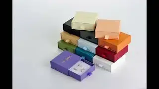 Factory Direct: Necklace, Earring, Ring - Colorful Sliding Drawer-Style Paper Jewelry Boxes