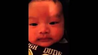 8 weeks old baby learned from his mom someword