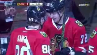 Artemi Panarin First NHL Goal vs New York (10/7/15)