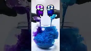🔵🟣 Among Us Imposter identification&ndash; Blue vs. Purple! 🎨🚀 #shorts #satisfying #colormixing