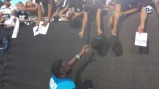 Panthers RB Fozzy Whittaker signing for fans after first camp practice