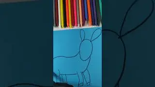 Donkey Drawing 🫏#shortsfeed #kidart #drawing   #art #ashortaday #donkey