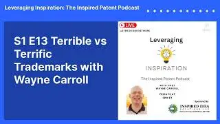 S1 E13 Terrible vs Terrific Trademarks with Wayne Carroll | Leveraging Inspiration: The Inspired...
