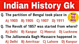 Indian History Gk - part 15 || Top 50 MCQ History || Competitive exams || Let's Know Everything