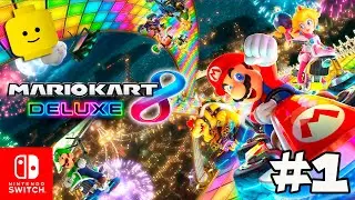 MARIO KART 8 DELUXE - Mushroom Cup -  Race Cars Cartoon Video Game - Nintendo Switch