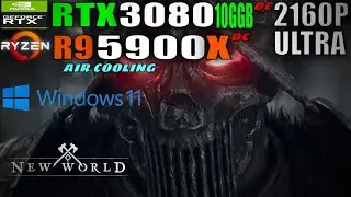 New World | Windows 11 | RTX 3080 | Ryzen 9 5900X | 4K (Ultra Settings) Benchmark