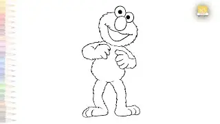 Elmo drawing easy | cartoon outline art | How to draw an Elmo step by step | #artjanag