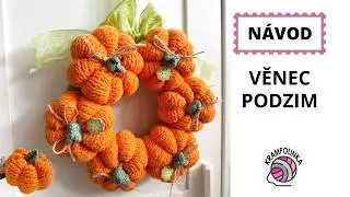Věnec PODZIM z h&aacute;čkovan&yacute;ch d&yacute;n&iacute; / skvěl&aacute; podzimn&iacute; DEKORACE