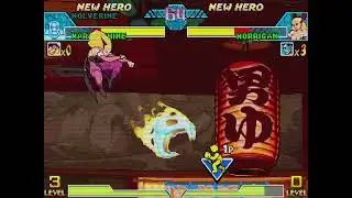 Marvel vs. Capcom - Wolverine, Gold War Machine vs. Shadow Lady, Morrigan