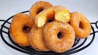 Легкие и воздушные сахарные пончики | рецепт