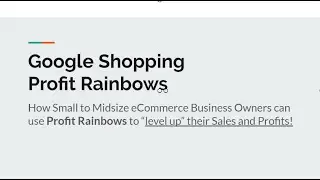 Google Shopping Profit Rainbow: How to Significantly Increase your Profits on Google Shopping