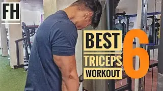 💪BEST 6 TRICEPS workout at gym || FITNESS HUB || #fitnesshub