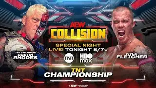 AEW Collision Kyle Fletcher Vs Dustin Rhodes AEW TNT Championship 
