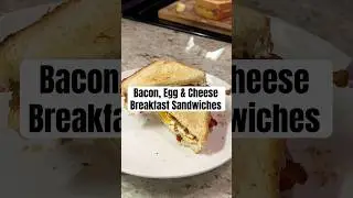 Bacon, Egg & Cheese Breakfast Sandwiches on the Blackstone Griddle