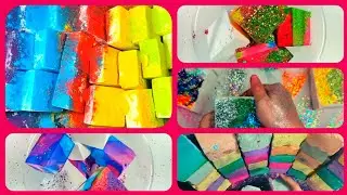 Dyed Crunchy & Soft Blocks/ Gym Chalk Crushing and Crumbling/ Relaxing Sounds/ ASMR /Sleepaid #تحطيم
