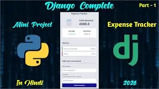 Expense Tracker Project in Django with UI | Django Micro projects | Part 1 | 2026