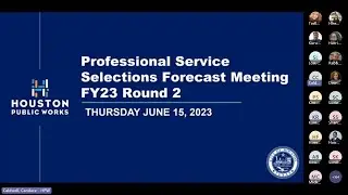 Professional Service Selections Forecast Meeting Round 2