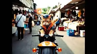 This Cat Rides a Motorcycle Like a Human 💀🐱