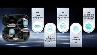 AI Translation Earbuds Real Time 144 Language Translation Earphones Bluetooth Translation Headphones