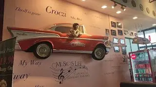 Spotted a special retro theme restaurant with vintage car seating in Malaysia