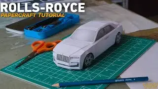 Making Paper Craft Rolls-Royce Ghost series II with Paper | Tutorial + free Patterns | Lavahi crafts