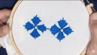 Handcrafted South Asian Floral Needlework: Two Beautiful Flowers with Thread Art Collection #diy