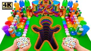 Как сделать бассейн с пряничным человечком из LEGO, Fanta, Orbeez, Coca-Cola против Mentos и попу...