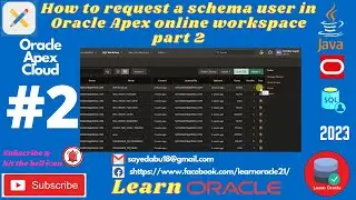 Oracle Apex: Requesting Schema User - Part 2