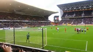 Leo Bonatini penalty. WWFC vs PNE