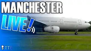 Manchester Airport Live 4K! Emirates A380 Divert 3h38m #planespotting #manchesterairportlive