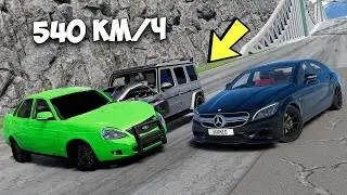 СПУСК С ГОРЫ БЕЗ ТОРМОЗОВ НА МАКСИМАЛЬНОЙ СКОРОСТИ В BEAM NG DRIVE!