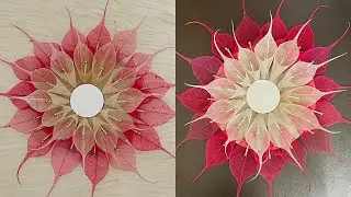 Beautiful Wall hanging ideas using skeleton leaf |  Skeleton leaf art