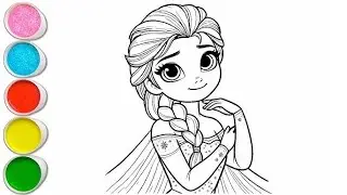 Elsa from Frozen Drawing, Painting & Coloring For Kids and Toddlers_ Child Art