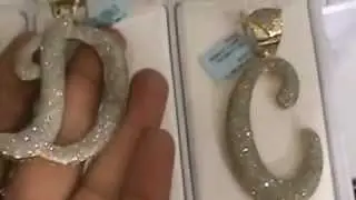 Diamonds Letter Necklace Charms