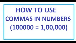 How to use commas in numbers correctly | Commas kaise use kare numbers mai | Numbers | Digits